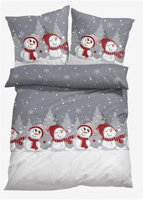 Povlečení se sněhulákem | Šedá | Vel. 135x200 cm | 100% bavlna| bonprix