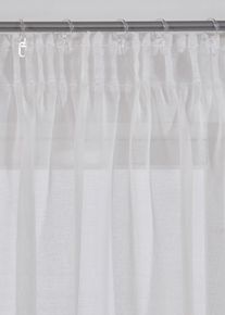Záclona s recyklovaným polyesterem a potiskem květin (1 ks v balení) | Bílá | Vel. 145x135 cm | bonprix