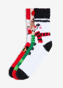 Ponožky na doma (3 p&aacute;ry v balen&iacute;) | Čern&aacute; | Vel. 35-38 | bonprix