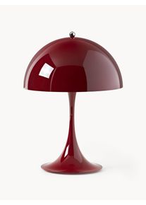Louis Poulsen Přenosn&aacute; stm&iacute;vateln&aacute; stoln&iacute; LED lampa Panthella 250, design Verner Panton Červen&aacute; Uměl&aacute; hmota &Oslash; 25 cm, V 35 cm