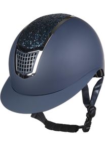 HKM Glamour Shield Reithelm, dunkelblau/silber, 59-61cm