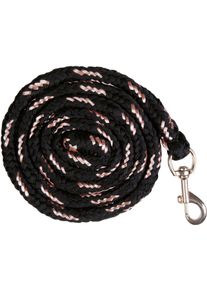 HKM Rosegold Strick, Karabinerhaken, schwarz/rosegold, 180cm