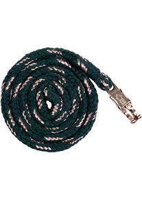 HKM Rosegold Strick, Panikhaken, smaragdgrün/rosegold, 180cm