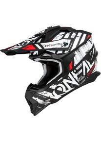 O Neal ONeal 2SRS Glitch S23, motocross helmet , color: Matt Black/White , size: M