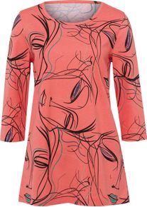 Damske Dlouh&eacute; tričko s 3/4 ruk&aacute;vy kor&aacute;lov&aacute;-čern&aacute;-potisk ,velikost 56