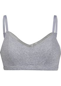 Damske Pohodlná podprsenka bez kostic světlešedá-melír ,velikost 100D