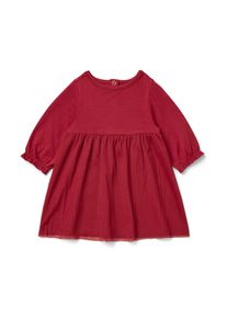 Tchibo - Žerzejové šaty s tylem pro miminka - pro dívky - vel. 98/104 - barva: červená