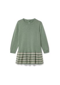Tchibo - Dětské pletené šaty s vlnou s certifikací RWS - pro dívky - vel. 98/104 - barva: zelená