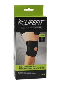 Lifefit Neoprenov&aacute; band&aacute;ž BN304 Koleno otevřen&eacute; s v&yacute;ztuhou