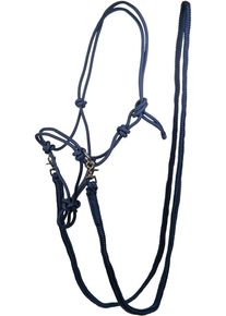 HKM Knotenhalfter mit Zügel, dunkelblau, Pony