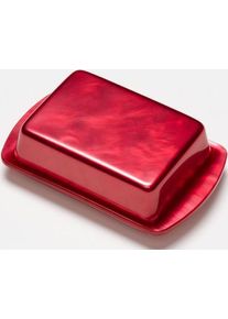 G.F. Heim S&ouml;hne Butterdose aus Acrylglas mittel rot 532-21