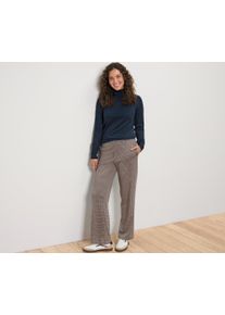 Tchibo - Pohodlné žakárové kalhoty - pro ženy - vel. 38 - barva: modrá/žakár