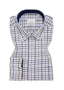 Velk&eacute; Velikosti - Eterna - Hemd aus einem Baumwoll-Twill mit Karomuster, Comfort Fit - 48 - Světle Modr&aacute;