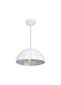 Top Light Apolo 30B - Lustr na lanku 1xE27/40W/230V bílá/stříbrná Apolo 30B