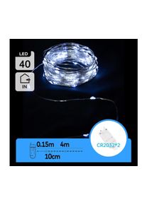 B.V. - LED Vánoční řetěz 40xLED/2x3V 4m studená bílá B10303K10