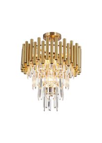 Lustr na tyči MADISON 9xE14/40W/230V zlatá ML8806