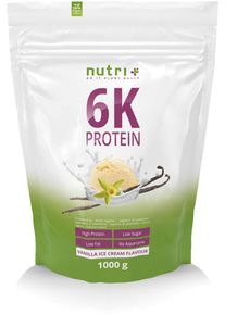 nutri+ veganes 6K Proteinpulver, 1000 g Beutel, Vanilla-Ice Cream