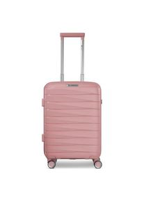 Franky London 4 Rollen Kabinentrolley S 55 cm mit Dehnfalte rosa