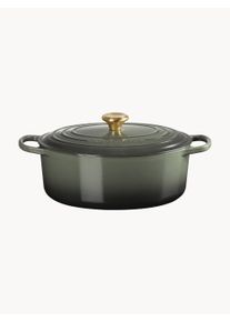 Le Creuset Oválný litinový hrnec Signature Zlatá, Zelená Kov Š 40 cm, V 18 cm, 6,3 l