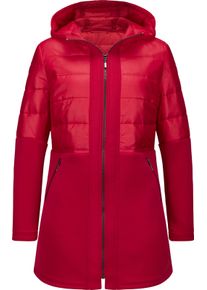 Damske Prošívaná bunda ze směsi materiálů červená ,velikost 56
