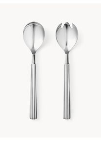 Georg Jensen Vysoce leštěné salátové příbory Bernadotte Stříbrná Nerezová ocel D 23 cm