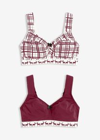 Podprsenka bez kostic s bavlnou (2 ks v balen&iacute;) | B&iacute;l&aacute; | Vel. 80C | bonprix