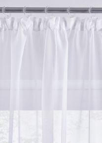 Záclona se saténovou páskou | Bílá | Vel. 1 (v/š: 100/300 cm) | bonprix