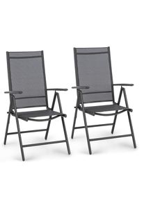 Blumfeldt London Lite, sada 2 skl&aacute;dac&iacute;ch židl&iacute;, 56,5 x 107 x 68 cm, ComfortMesh, hlin&iacute;k