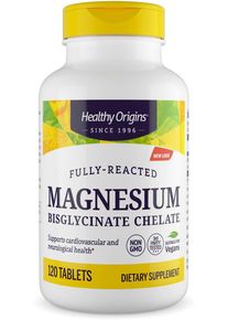 Healthy Origins Magnesium Bisglycinate Chelate - 200 mg, 120 Tabletten
