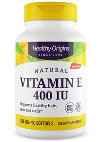 Healthy Origins Natural Vitamin E - 400 IU, 90 Softgels