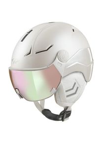 CP Helmets Women's Coya+ Cashmere Ski helmet Women (56-58 cm, grey/white)