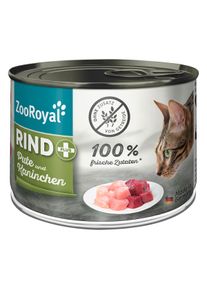 ZooRoyal hověz&iacute; + krůta a kr&aacute;l&iacute;k 6&times; 200 g