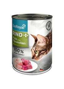 ZooRoyal pro kočky hověz&iacute; + krůta a kr&aacute;l&iacute;k 6 &times; 400 g