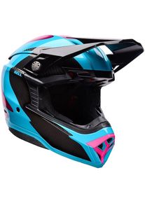 Bell Moto-10 Spherical Fluid, motocross helmet , color: Black/Turquoise/Pink , size: M