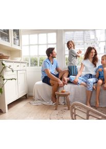 Tchibo - Krátké pyžamo - pro dívky - vel. 170/176 - barva: modrá/s potiskem