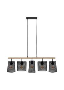 Brilo 4078-054 - Lustr na lanku WOOD & STYLE 5xE27/60W/230V 4078-054