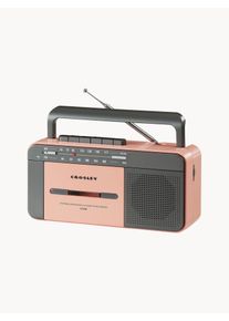 Crosley Bluetooth přenosný reproduktor 2v1 Cassette Růžová Š 24 cm, V 12 cm