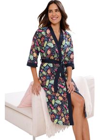 Damske Župan s kimonov&yacute;mi ruk&aacute;vy n&aacute;mořnick&aacute; modr&aacute;-potisk ,velikost 44/46