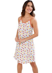 Damske Nočn&iacute; ko&scaron;ile s &uacute;zk&yacute;mi ram&iacute;nky b&iacute;l&aacute;-potisk ,velikost 48/50