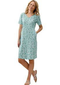 Damske Žerzejov&eacute; &scaron;aty s kapsami &scaron;alvějov&aacute;-ecru-potisk ,velikost 40