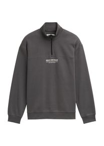 Tom Tailor Denim Muži Mikina tmavě zelená / bílá M