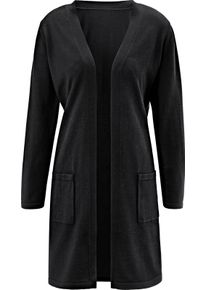 Damske Pleten&yacute; kab&aacute;tek ze směsi bavlny, otevřen&yacute; střih čern&aacute; ,velikost 46