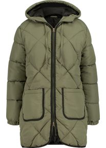 Damske Dlouhá bunda s elastickými náplety khaki ,velikost 38