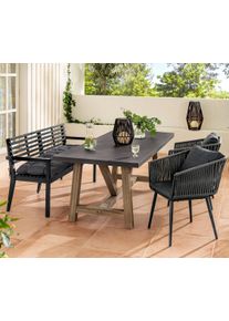 Tchibo - Zahradn&iacute; lavice s područkami - barva: čern&aacute;