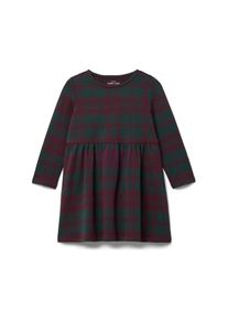 Tchibo - Dětské žakárové šaty - pro dívky - vel. 86/92 - barva: zelená/kostkovaný