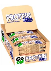 Go On Nutrition Protein Crisp Bar, 24 x 45 g Riegel, Coconut & Cookies