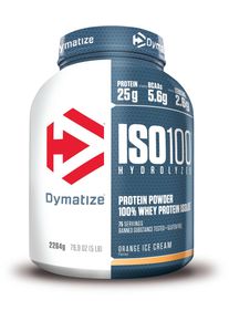 Dymatize ISO 100 Whey Protein, 2264 g Dose, Orange Ice Cream