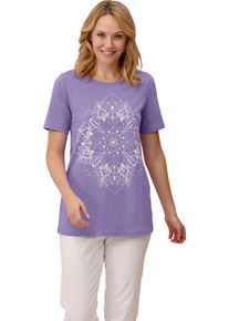 Damske Dlouh&eacute; tričko s motivem mandaly levandulov&aacute;-b&iacute;l&aacute; ,velikost 54