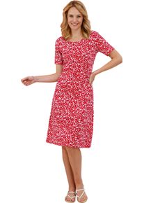 Damske Žerzejov&eacute; &scaron;aty s drobn&yacute;m květinov&yacute;m vzorem červen&aacute;-b&iacute;l&aacute;-potisk ,velikost 52