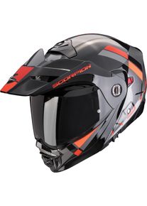 Scorpion ADX-2 Galane, flip up helmet , color: Silver/Black/Red , size: M
